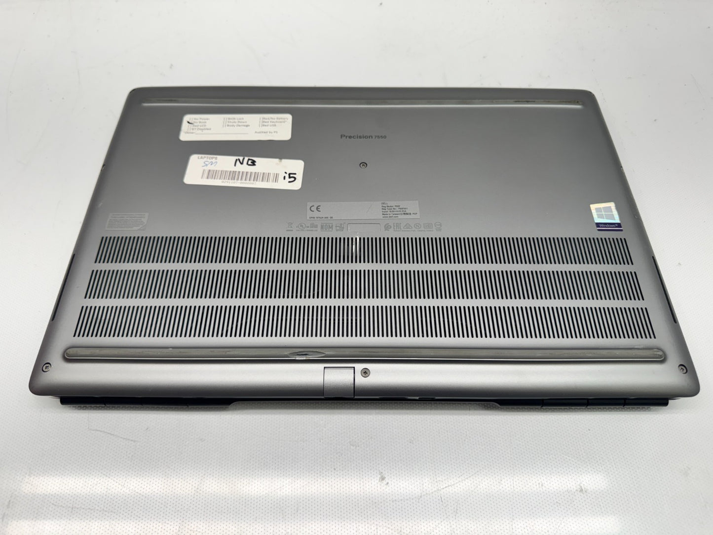 Dell Precision 7550 Intel i7-10750H@2.60GHz 16GB 256GB T2000 W/AC Win11 *READ*