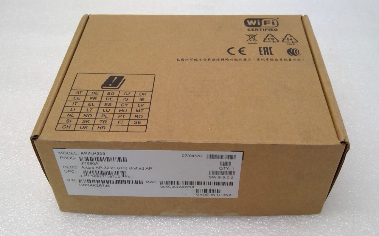Aruba AP-303H APINH303 Hospitality Access Point dual 802.11ac/n 2x2 MIMO