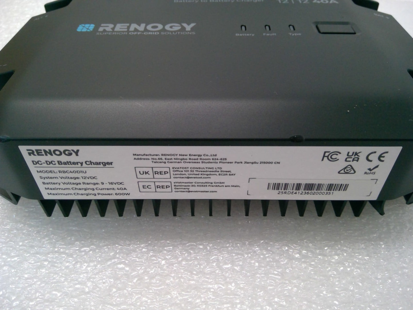 Renogy 12V 40A DC to DC Battery Charger DC-DC On-Board Battery Charger