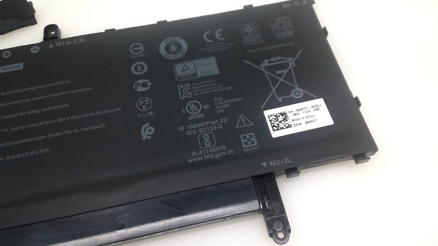 OEM N7HT0 52Wh Battery For Dell Latitude 9510 9520 P94F P95F 2-in-1 089GNG F68NR
