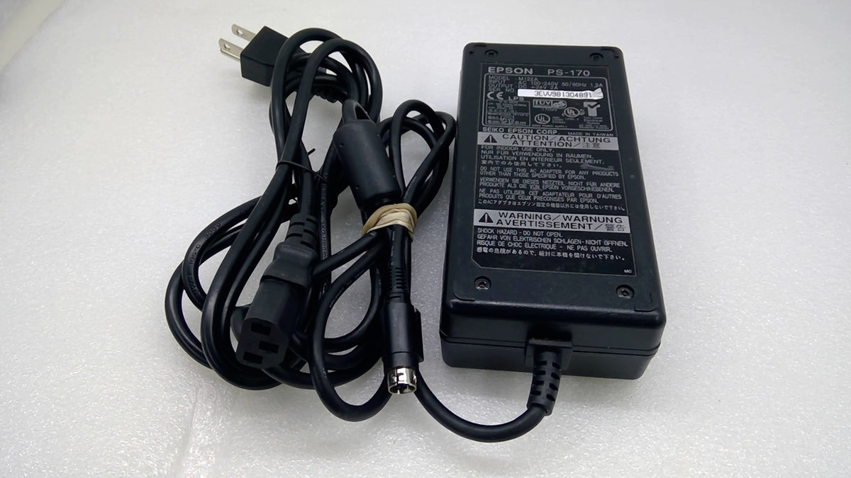 Genuine Epson PS-170 M122A 24V 2A 3-Pin AC Adapter for TM Receipt Printer