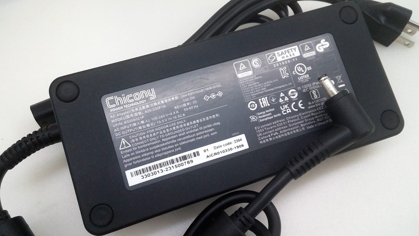 Geniune Chicony A20-330P1A 330W MSI Raider GE76 17.3" 12UHS i7-12700H Charger