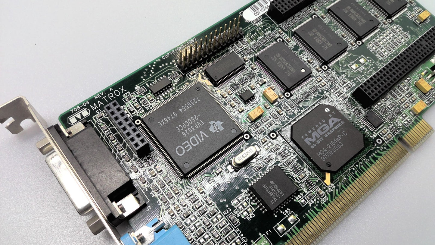 Matrox 708-04 REV:A  MIL2P/4BN/20 MIL2P/4N PCI Graphics Card