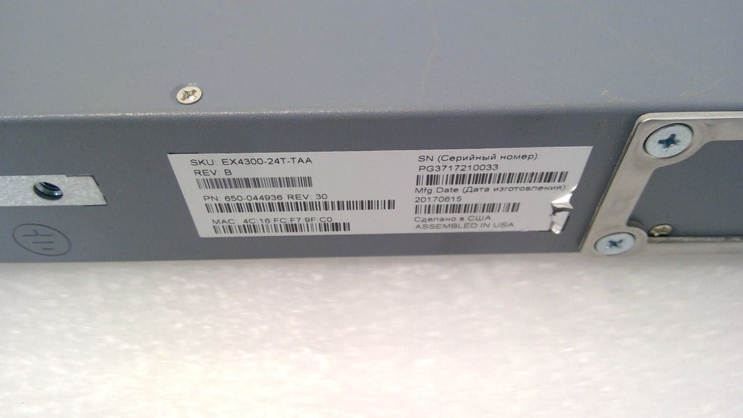 Juniper Networks EX4300-24T-TAA EX4300 24-Port GBASET POE-Switch W/PSU
