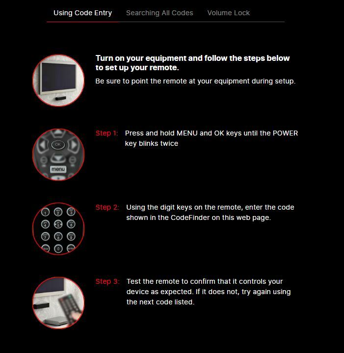 Arris / Moxi MP2000 Universal Remote Control & Programming Codes *Read Details*