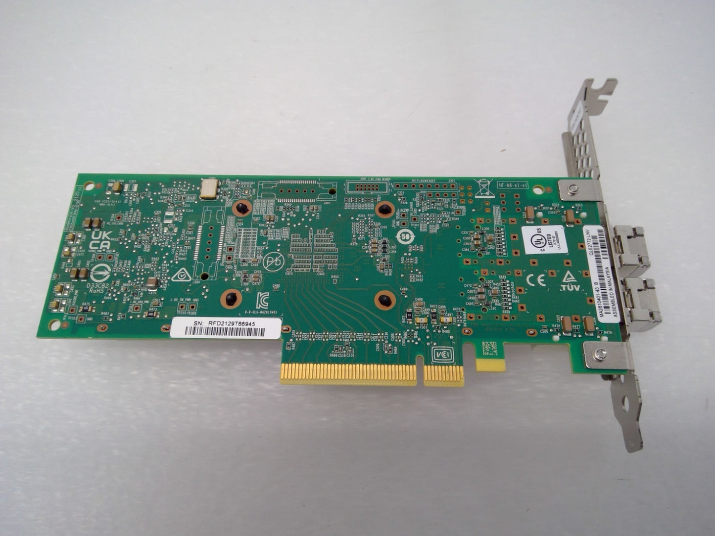 Lenovo IBM 01KR591 QLogic QLE2772 32Gb Dual Port FC HBA w/ 2x SFPs High Bracket