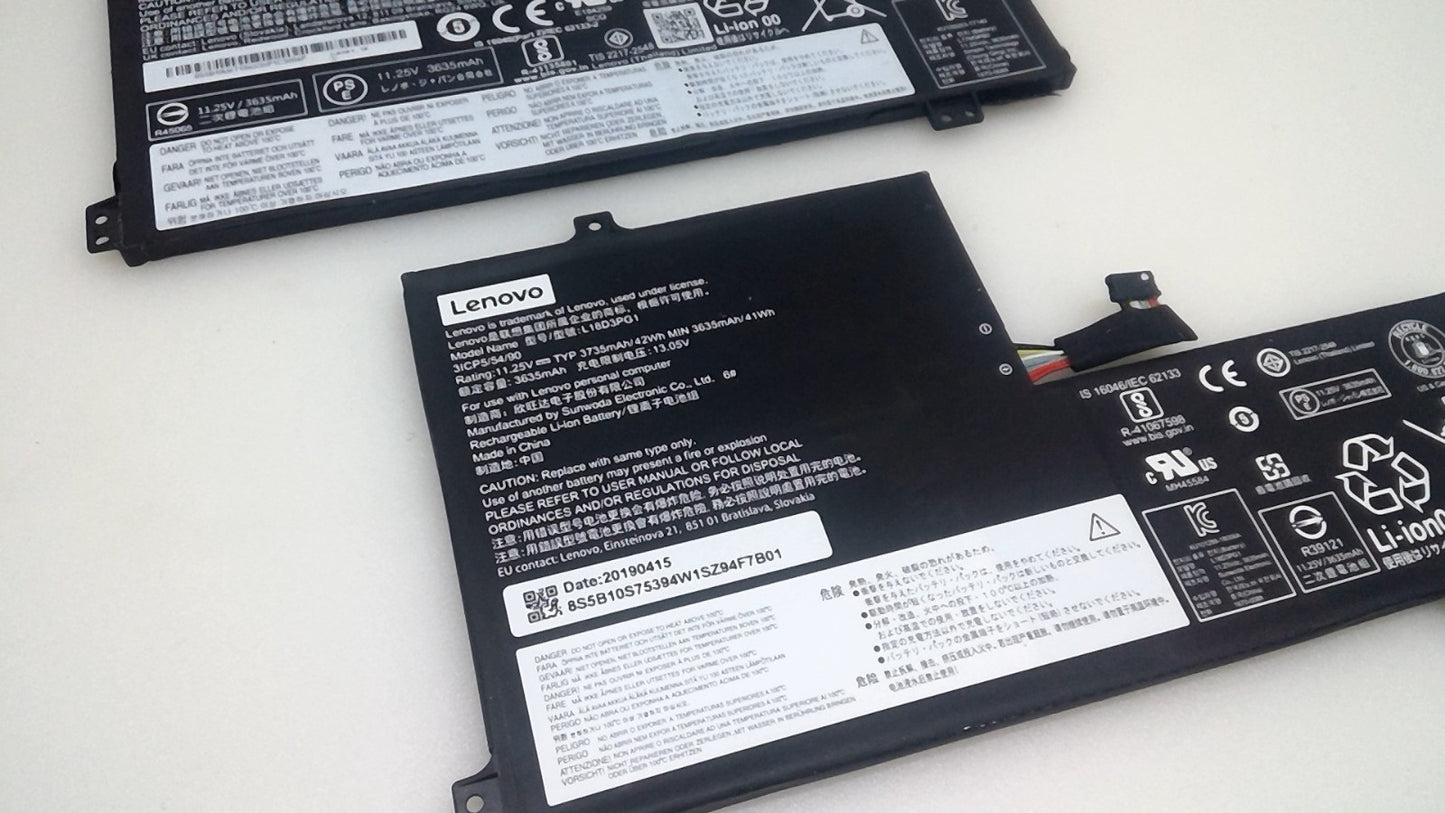Lot of 2 Genuine Battery Lenovo  100E 300E 500E L17M3PB0 L17L3PB0 L18D3PG1