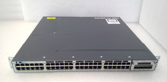 Cisco WS-C3750X-48T-S 48 Port Gigabit Switch w/C3KX-NM-1G Module 2PSU 2FAN