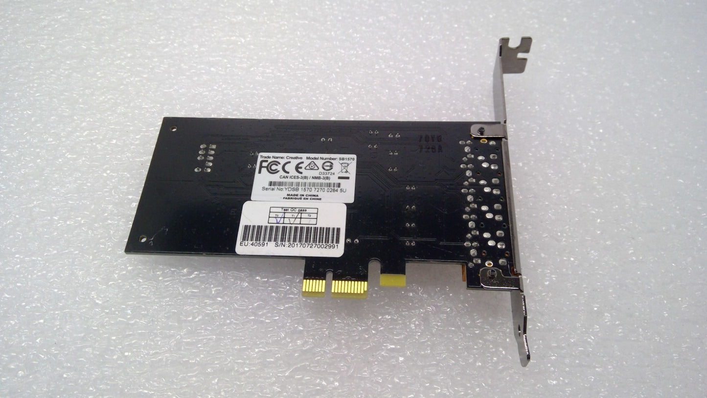 Sound Blaster Creative SB1570 Audigy FX  PCIe 5.1 Card High Profile Bracket