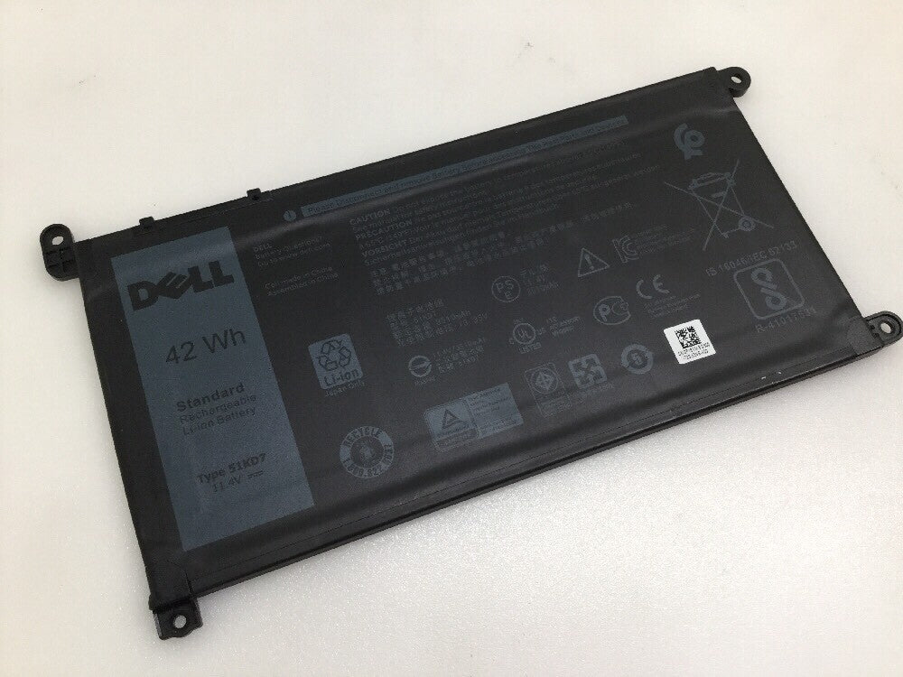 Dell Battery For Dell Chromebook 11 3100 3180 3189 5190 Laptop 42Wh Y07HK 51KD7