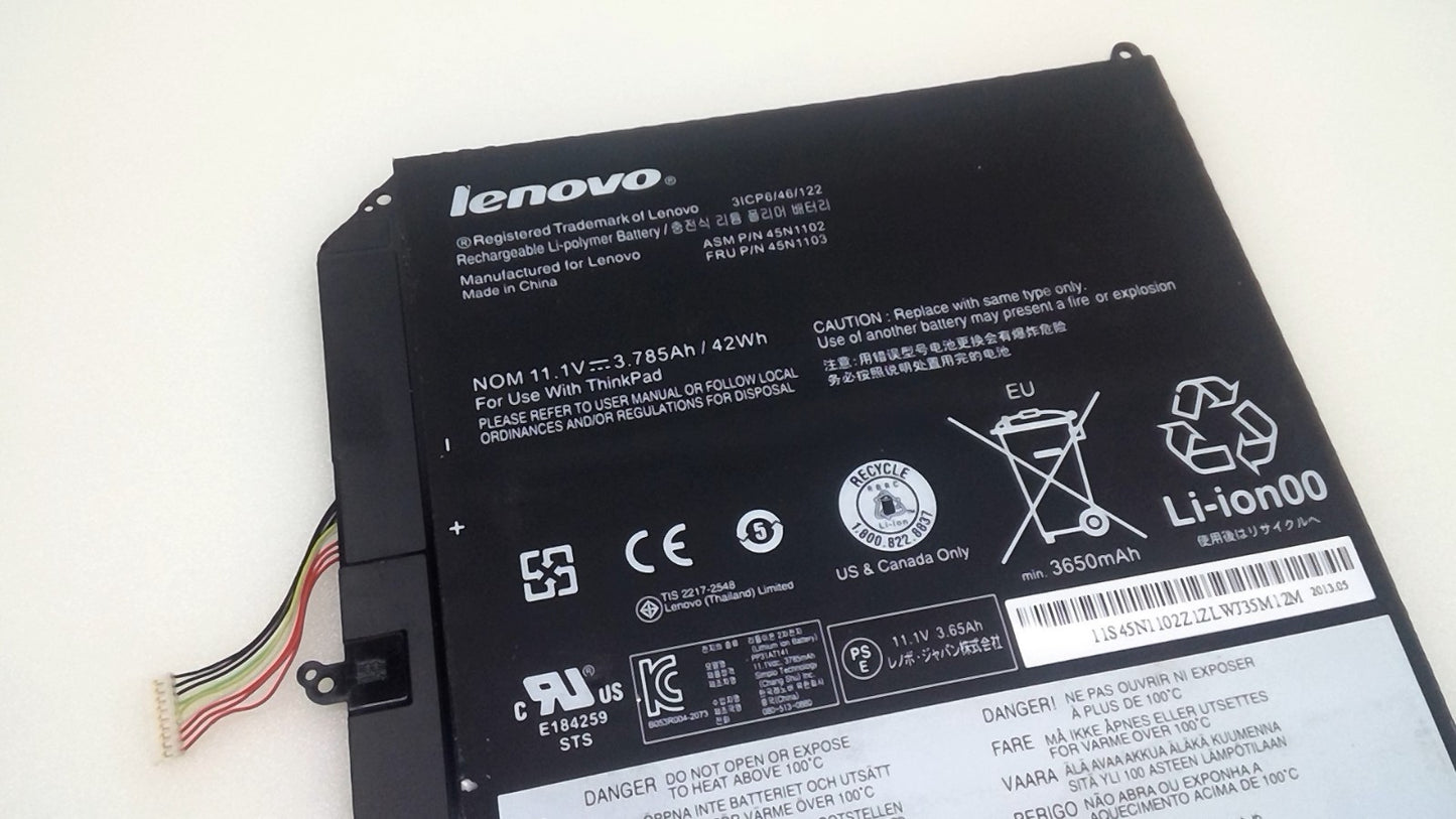Genuine 45N1102 45N1103 Battery for Lenovo ThinkPad X1 Helix MT3697 3701 36971A1