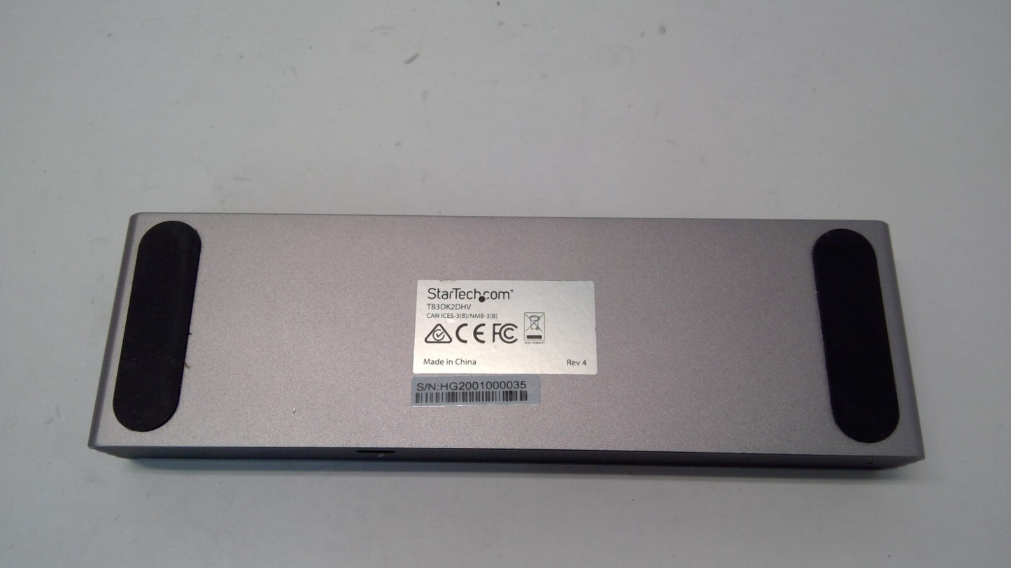 StarTech TB3DK2DHV Thunderbolt 3 Dual 4K Docking Station, No Power Supply