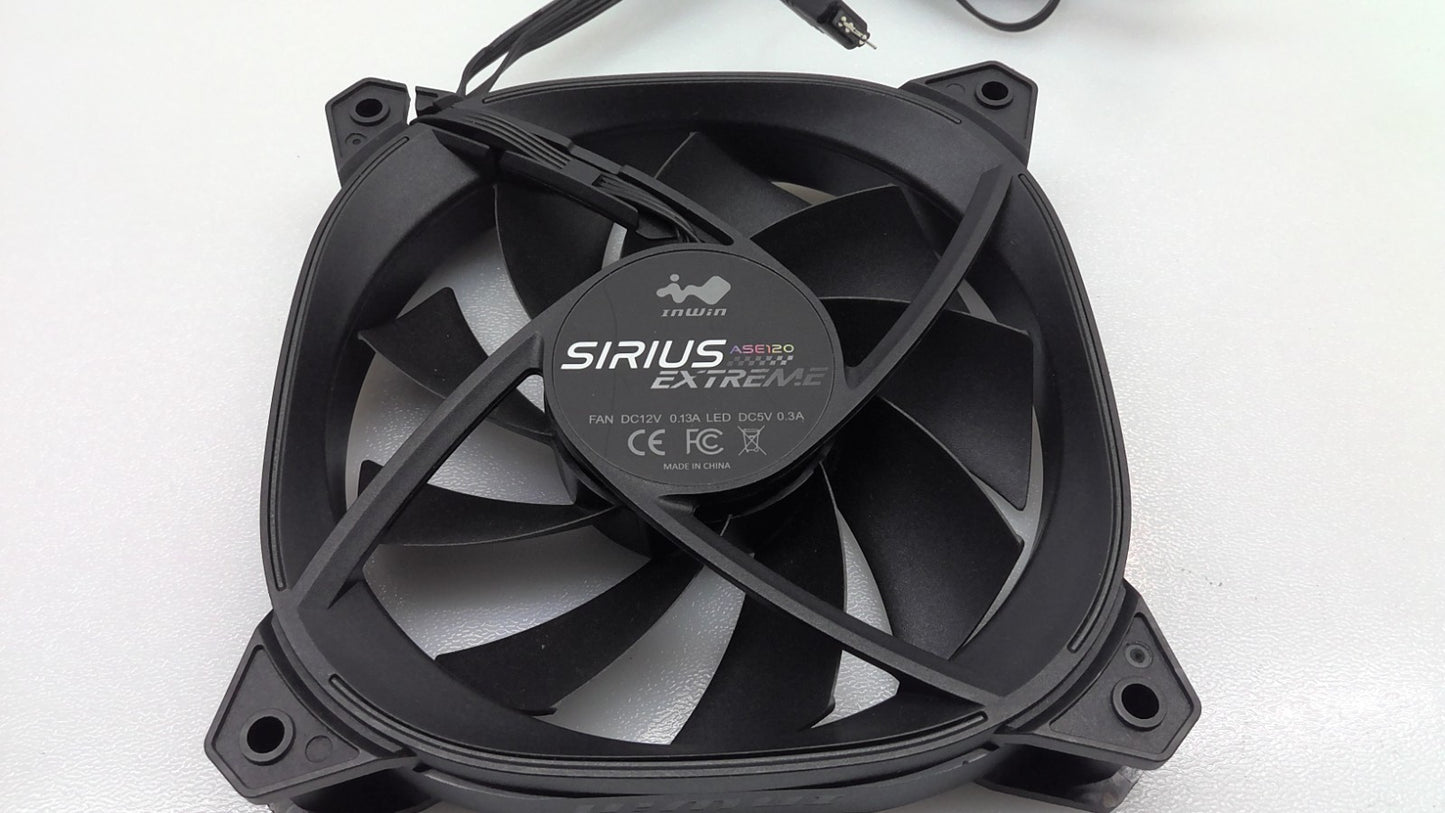 Lot of 3 IN WIN  Sirius ASE120 Extreme RGB Case Fans 120mm ARGB Controller Black