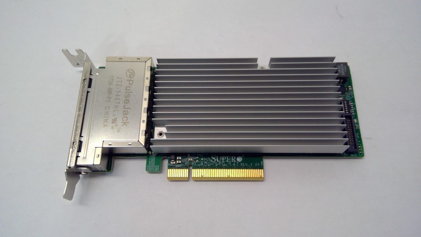 SUPERMICO AOC-STG-I4T 10Gigabit 10GBe BaseT Quad Port Server NIC SERVER PULL
