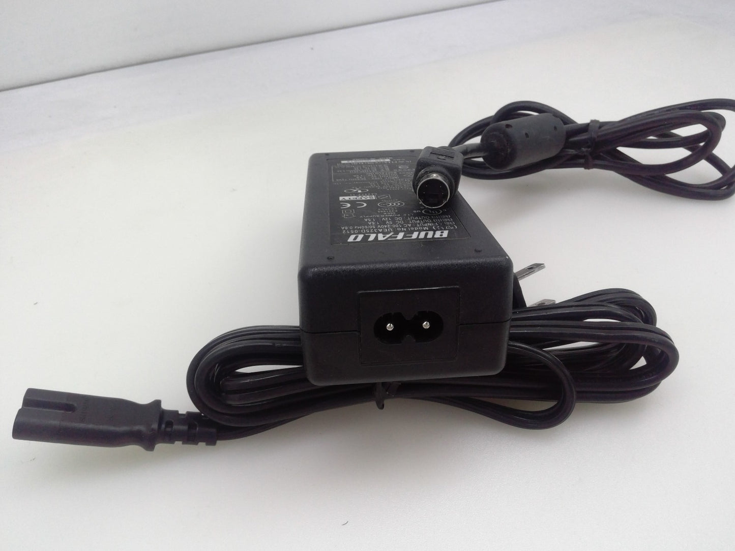Genuine Buffalo AC Adapter UEA325D-0512 4-pin 18W 5/12V 1.5A Power Supply