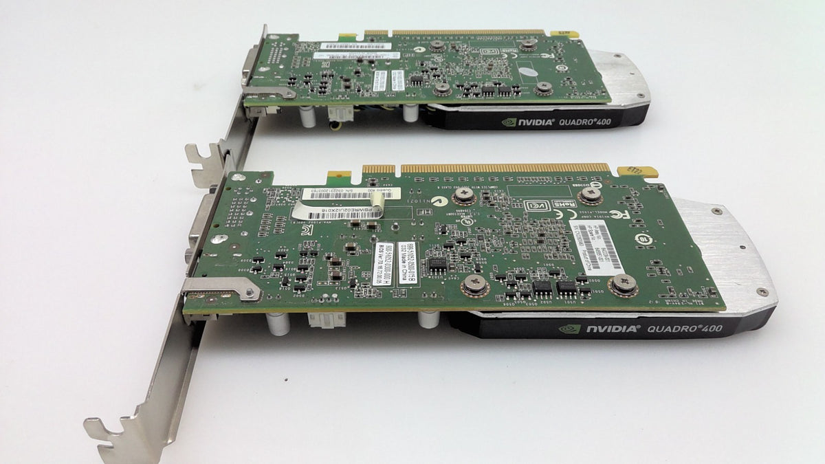 Lot of 2 HP NVIDIA Quadro 400 512MB GDDR3 Graphics Card 64229-001 High Profile
