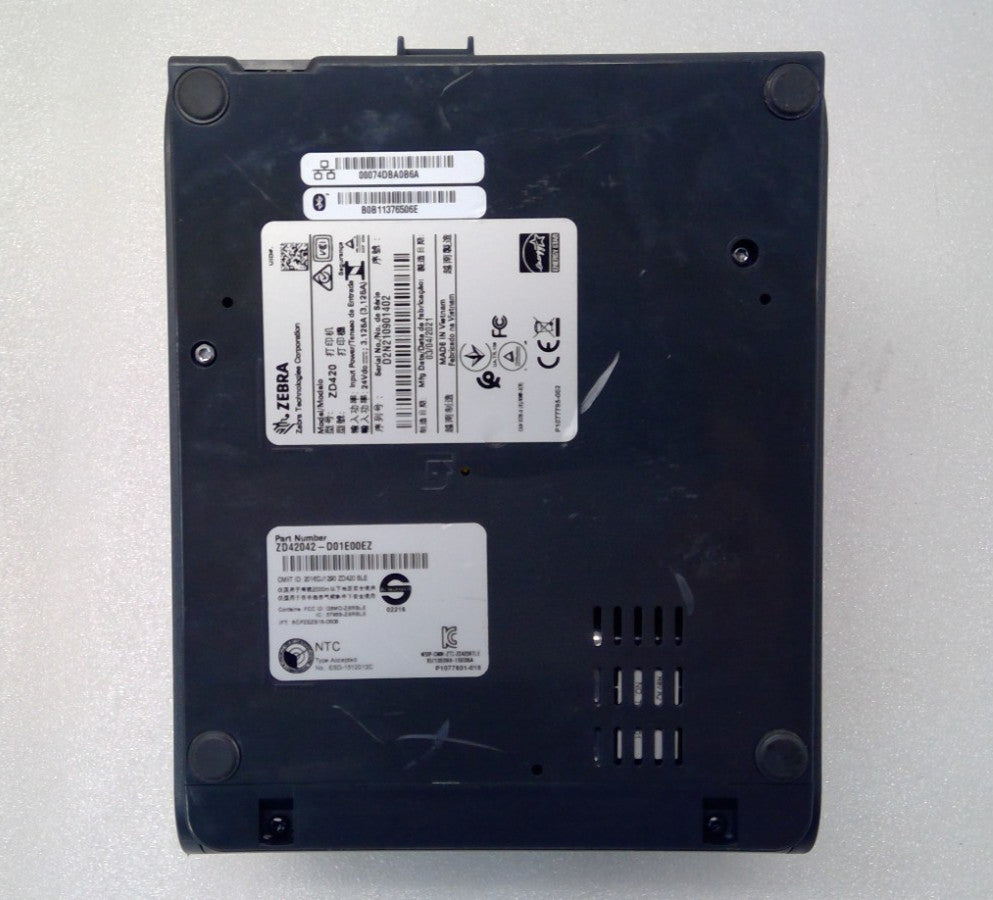 Zebra ZD420 Thermal transfer Barcode printer ZD42042-D01E00EZ (NO label cover)