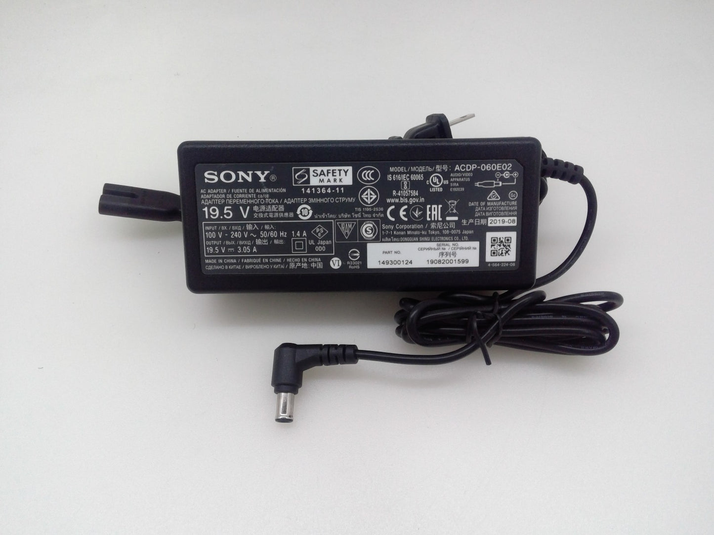 OEM Sony ACDP-060E02 19.5V 3.05A AC Adapter for Sony LED Smart TV KDL-40W660E