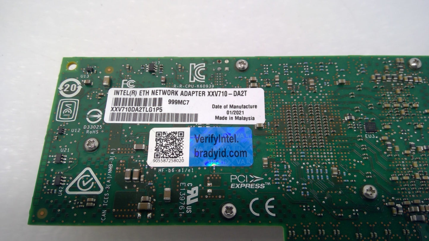 Intel (R) Ethernet  Network Adapter XXV710-DA2T PCI Express XXV710DA2TLG1P5