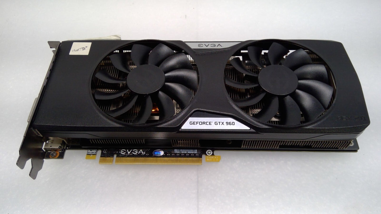 EVGA NVIDIA GeForce GTX 960 2GB GDDR5 Graphics Card P/N: 02G-P4-2966-KR