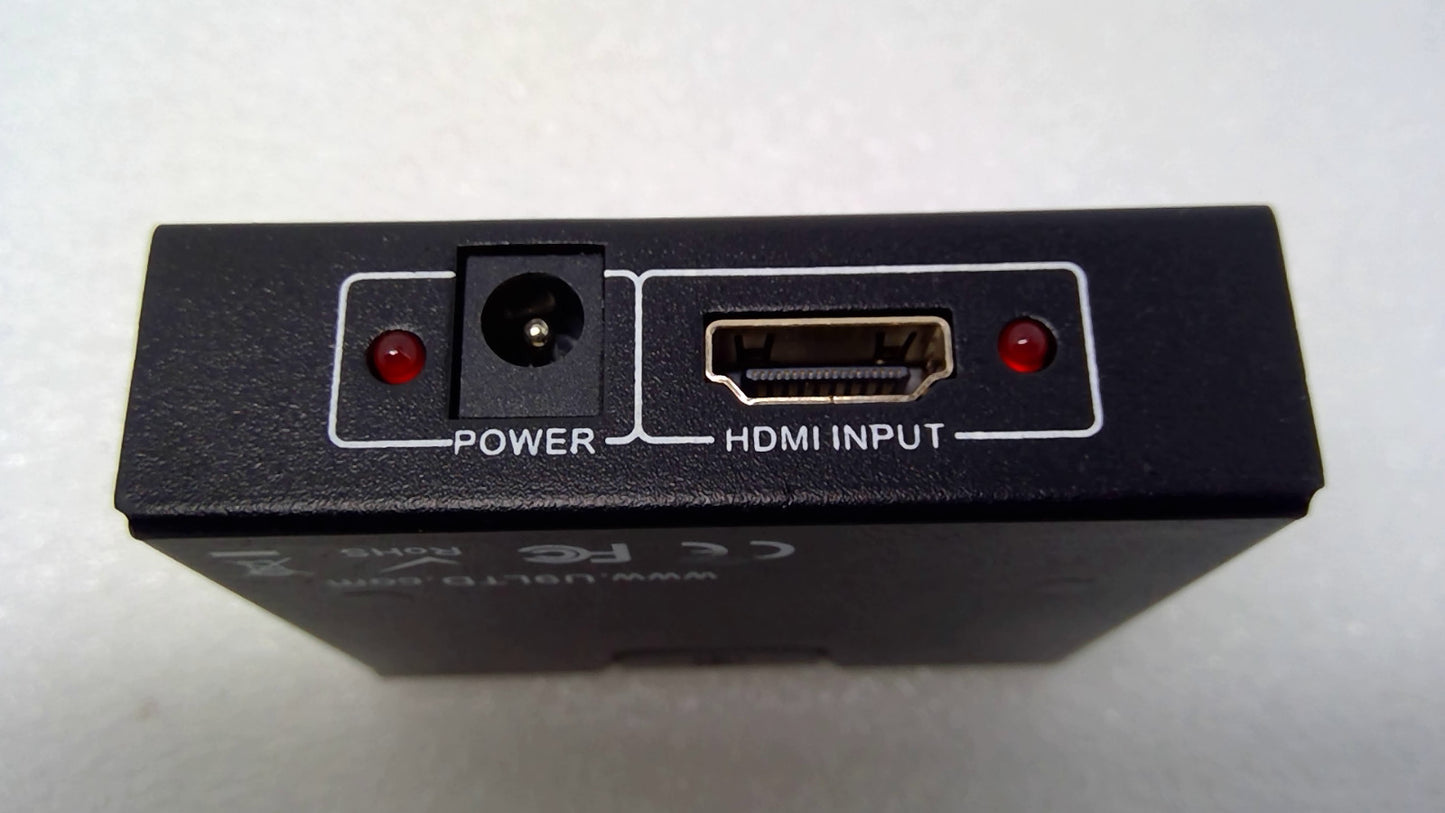 ViewHD 2 Port 1x2 Powered HDMI 1 In 2 Out Mini Splitter For 1080P 3D VHD-1X2MN3D