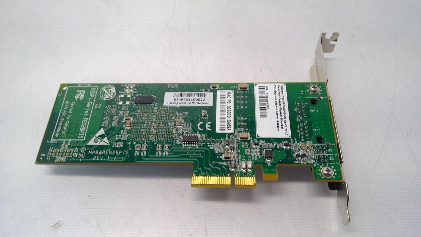 Silicom PEG28P15-SD-RoHS Dual Port Gigabit Ethernet PCIe Bypass Server Adapter