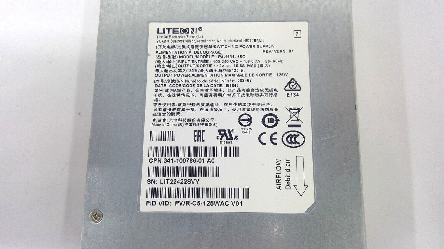 Cisco PWR-C5-125WAC Catalyst 9200 Series 125W AC Switch Power Supply