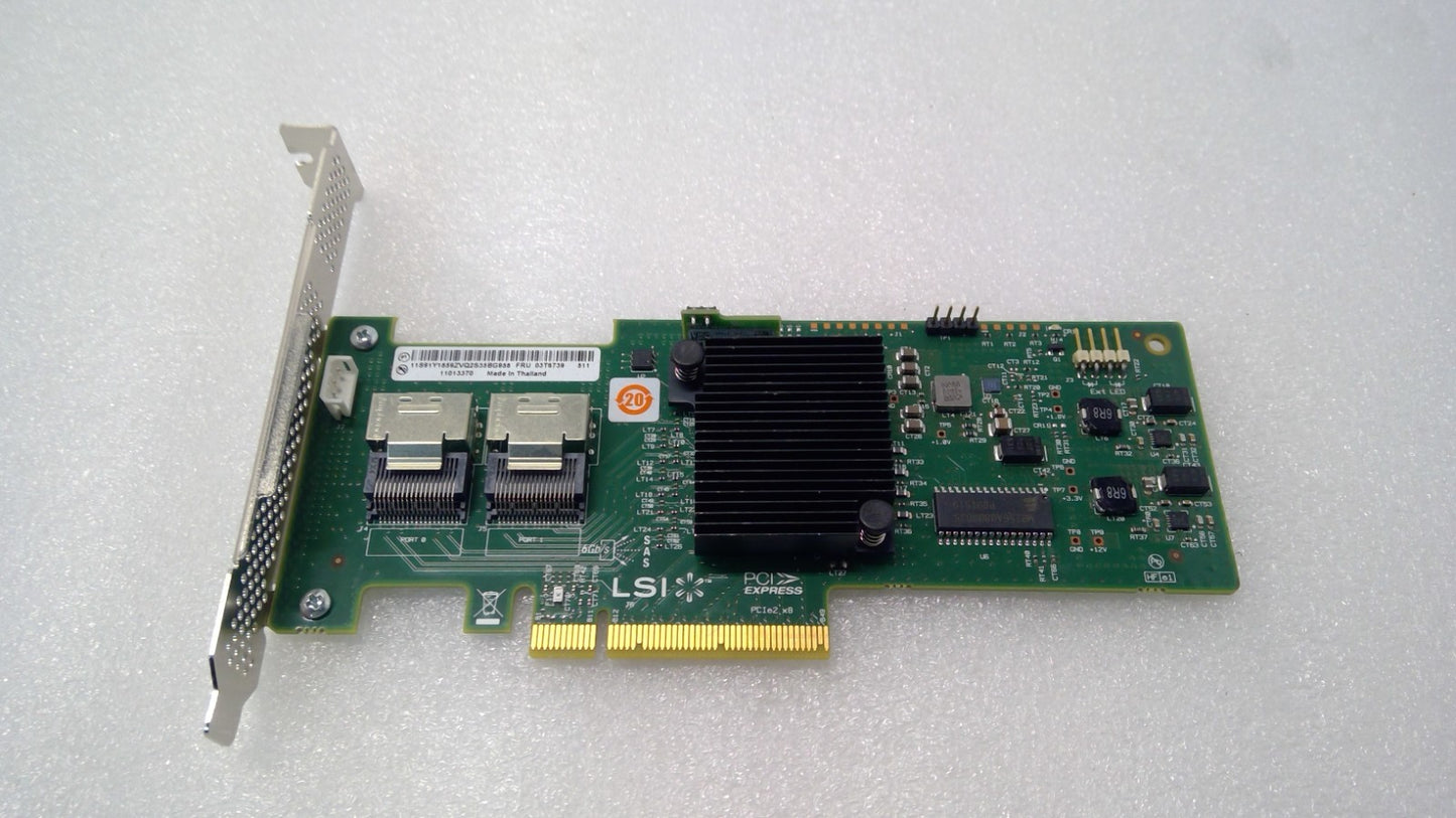 Lenovo 03T6739 LSI MR SAS 9240-8i  6Gbps HBA P20 IT Mode ZFS TrueNAS unRAID