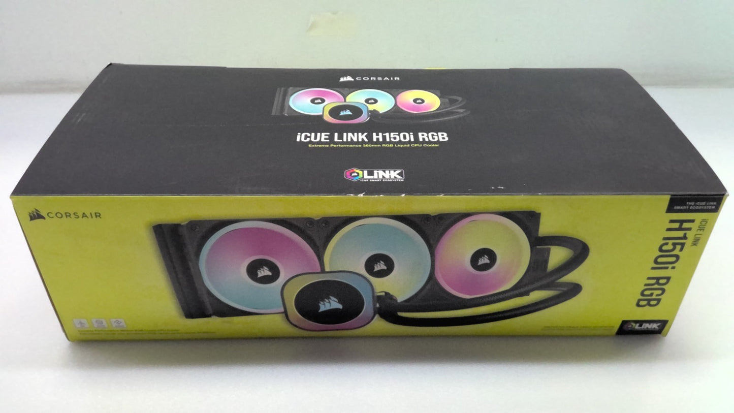 New Corsair iCUE Link H150i extreme performance Liquid CPU Cooler 360mm RGB