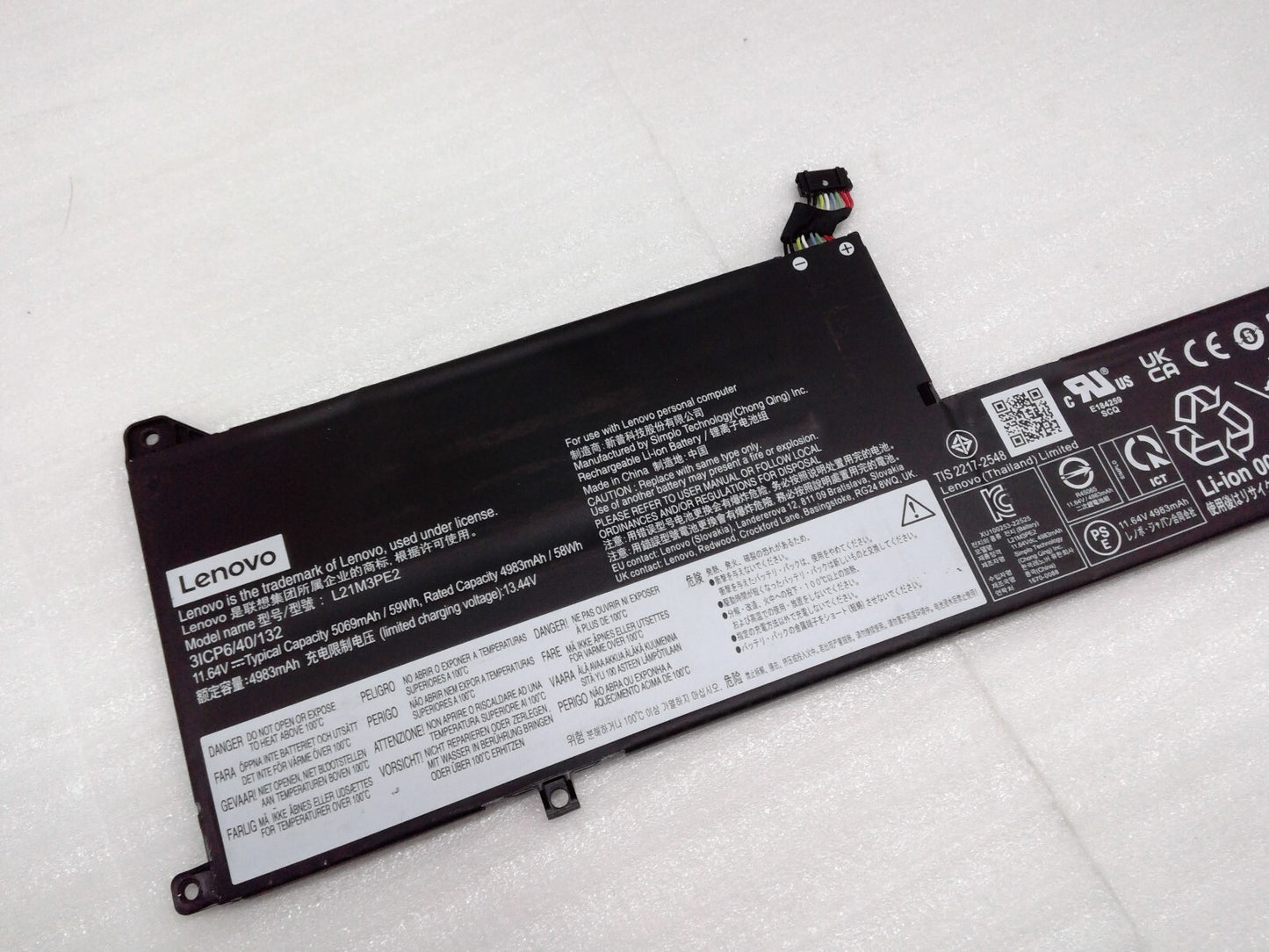 59Wh 11.64V L21M3PE2 Battery for Lenovo Flex 7 14IRU8 82Y2 Flex 7 14IAU7 82VC