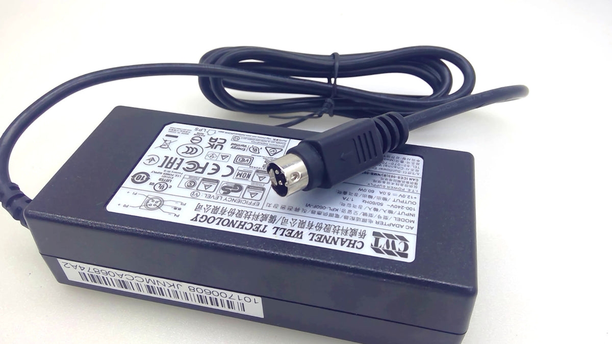 Genuine CWT KPL-060F-VI 60W 12V 5A AC/DC Power Adapter 4-Pin w/ Cord