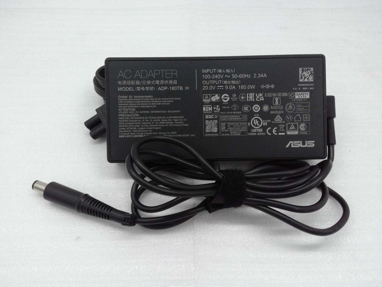 Genuine ASUS AC Adapter ADP-180TB H Power Supply  20V 9A  7.5mm