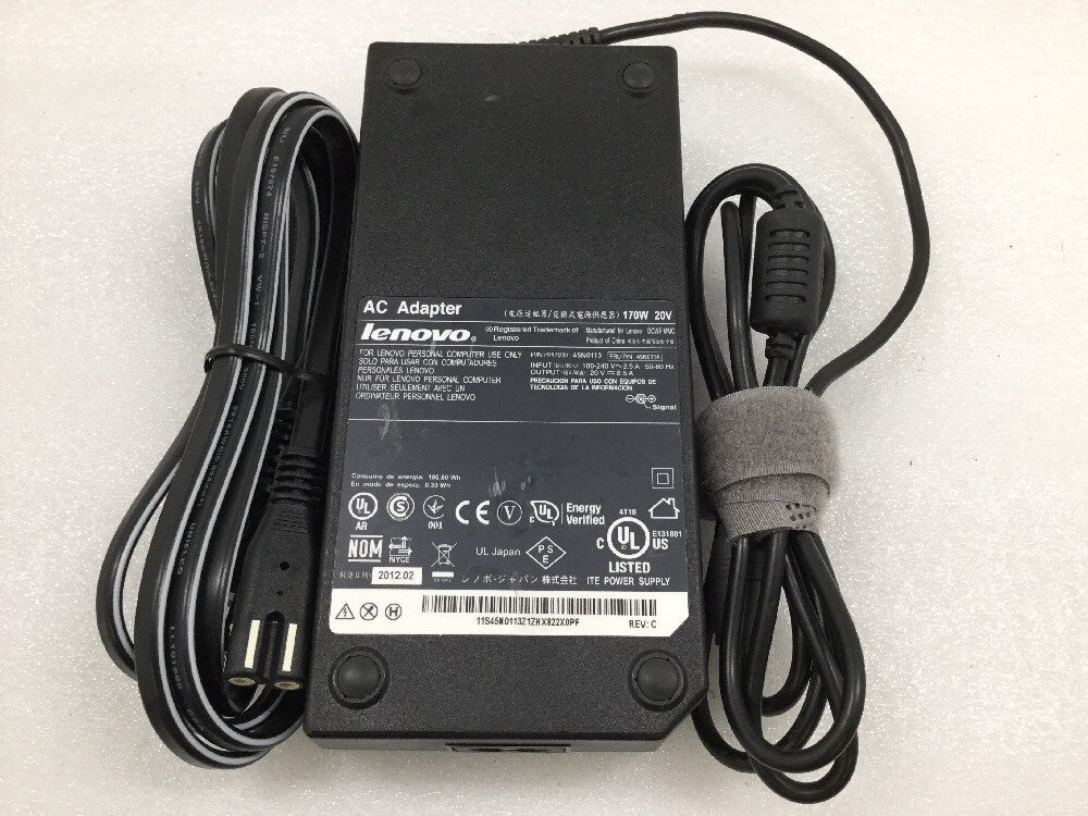 Genuine Lenovo 170W AC Adapter 20V 45N0113 45N0114 for Lenovo ThinkPad W520 W530