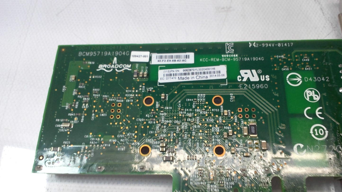 00E2872 IBM Quad Port 1GB Ethernet-TX Adapter Network Card PCIe2 BCM95719A1904G