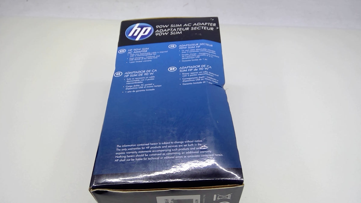 HP 90W Slim AC Adapter H6Y83AA#ABA USB 3 Tips New Sealed