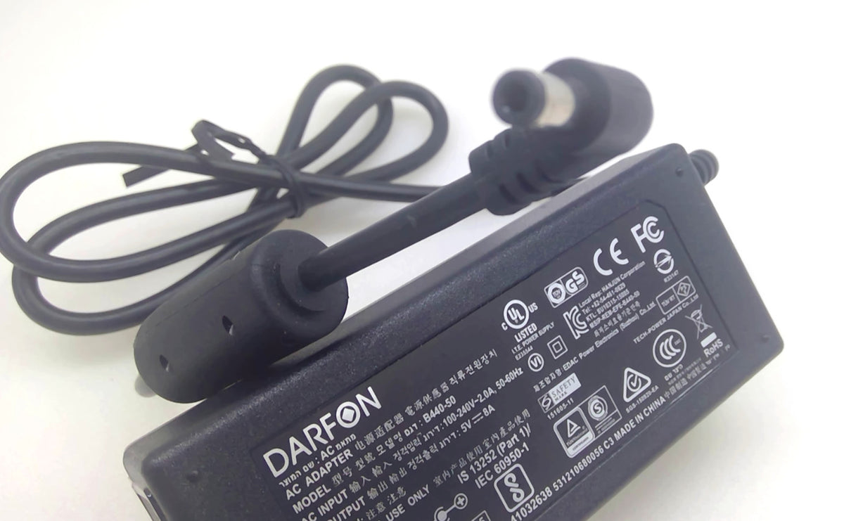 DAREON BB40-50 5V 8A 40W AC/DC Power Adapter 5.5x2.5mm w/ AC Cord