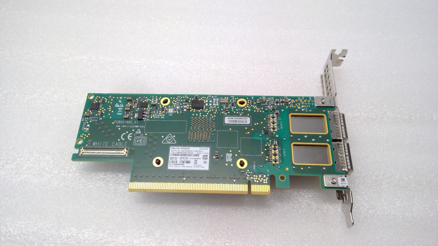 Mellanox CX653106A 01PG721 Dual Port 100GbE VPI Adapter Full Height