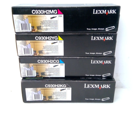 4 X New Genuine Lexmark C935 Color Toner C930H2KG C930H2MG C930H2YG C930H2CG