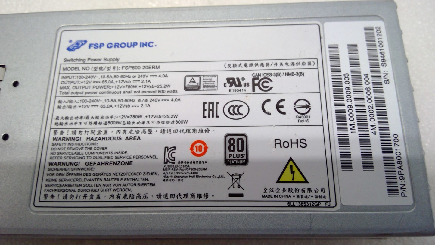 FSP Group FSP800-20ERM 800W Server Switching hot-swappable Power Supply