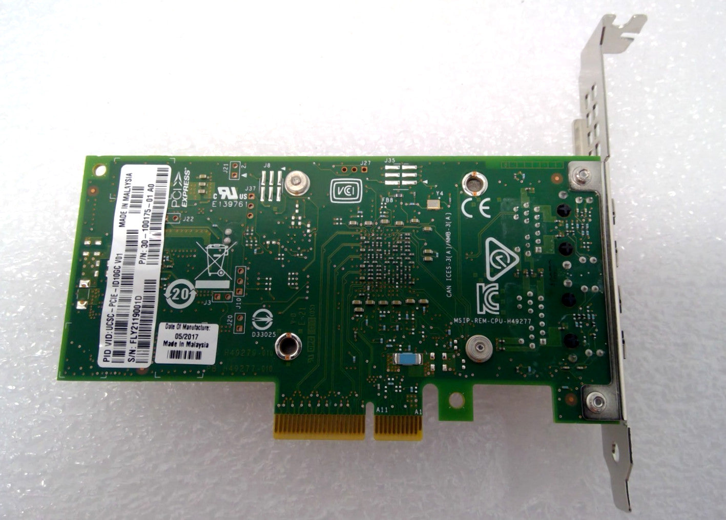 Cisco X550-T2 UCSC-PCIE-ID10GC 2port 10Gb PCIe NETWORK CARD 30-100175-01