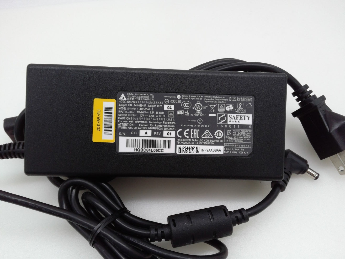 Original Delta ADP-75AR B AC Power Supply Adapter Charger 75W 12V 6.25A