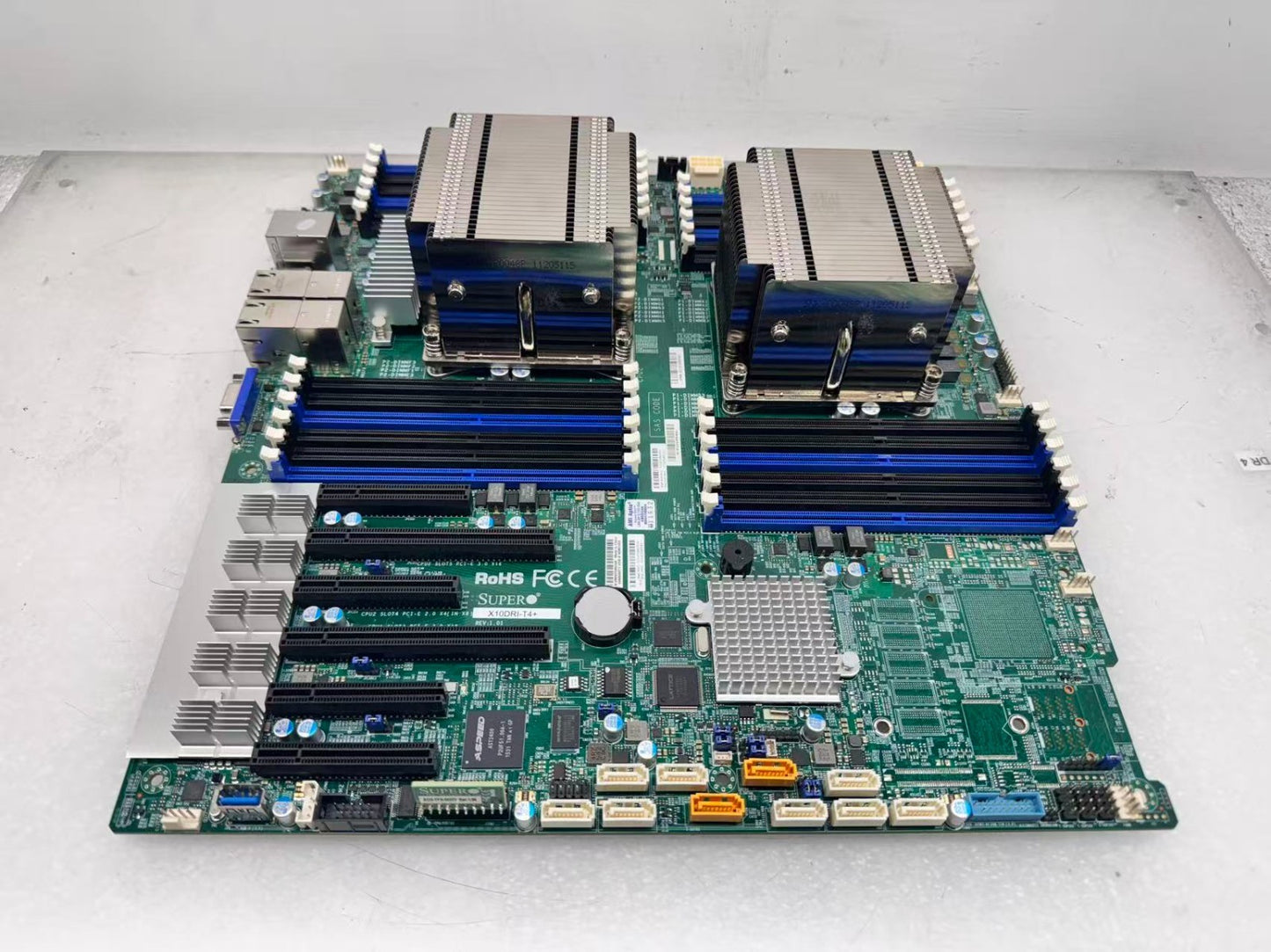 Supermicro X10DRI-T4+ INTEL Motherboard + Heatsink With  I/O Shiel and Heat sink