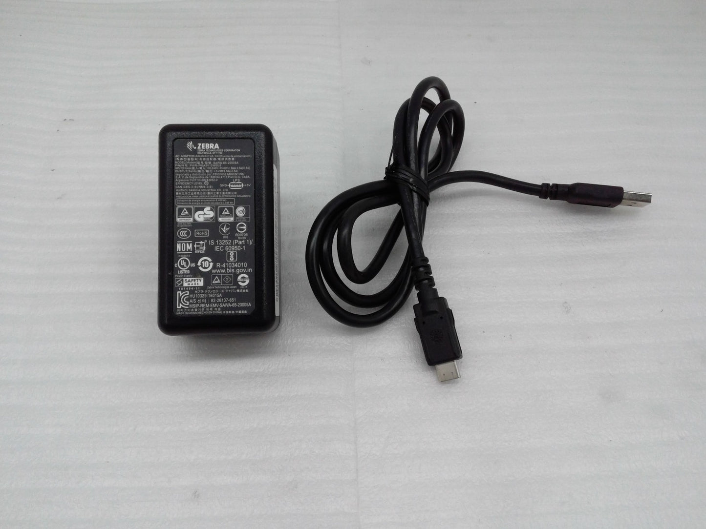 Original Zebra USB-A AC Power Adapter SAWA-65-20005A Charger PWR-WUA5V12WOUS