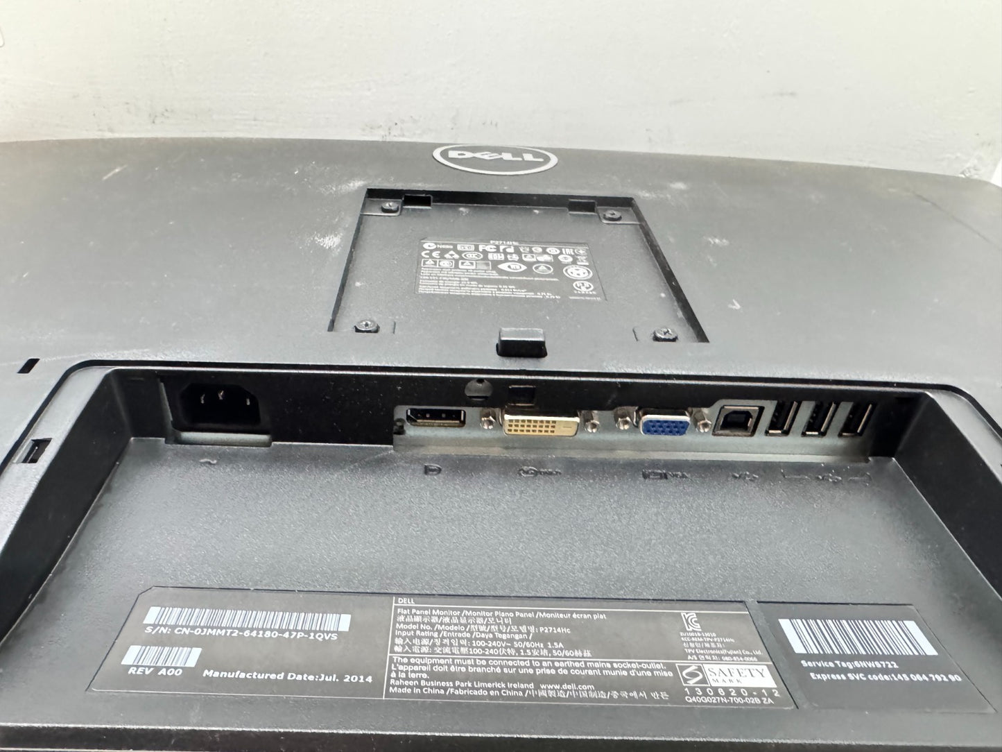 Dell P2714HC 27" FHD 1920 x 1080 60Hz IPS LED HDMI Monitor DP VGA No Stand