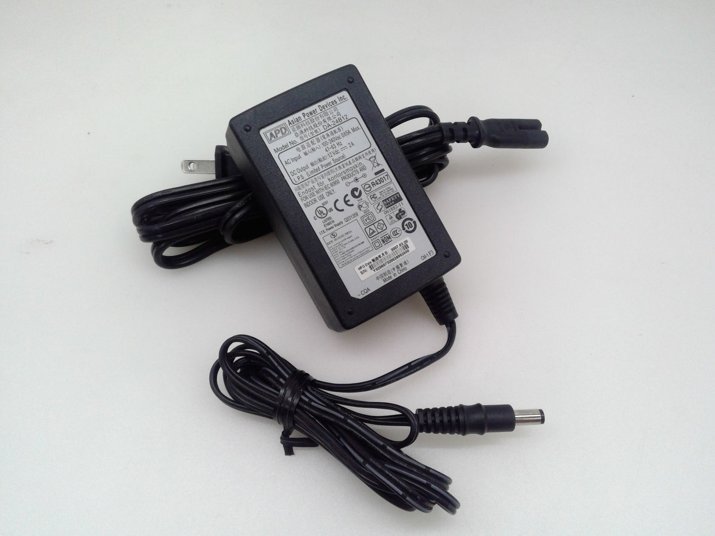 Genuine APD 24W 12V 2A AC Adapter DA-24B12 DA-24F12  WA-24F12 Power Supply