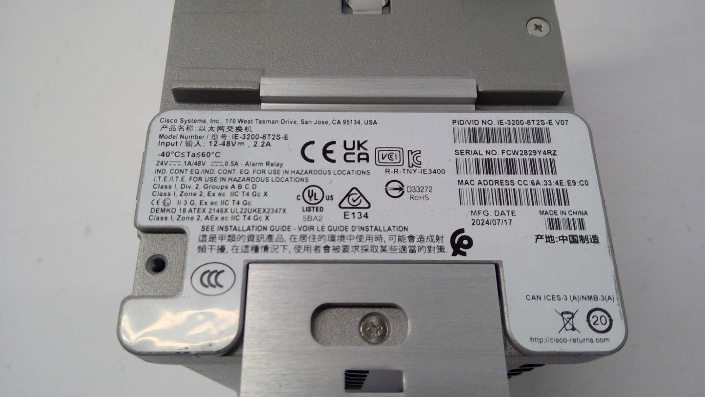 Cisco IE-3200-8T2S-E Cisco Catalyst IE3200 Rugged Series  Ethernet Switching