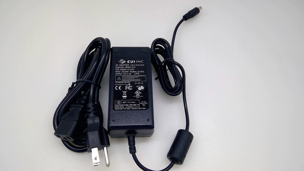 CUI SDI65-12-U-P5 60W 12V 5A AC/DC Power Adapter 5.5x2.1mm