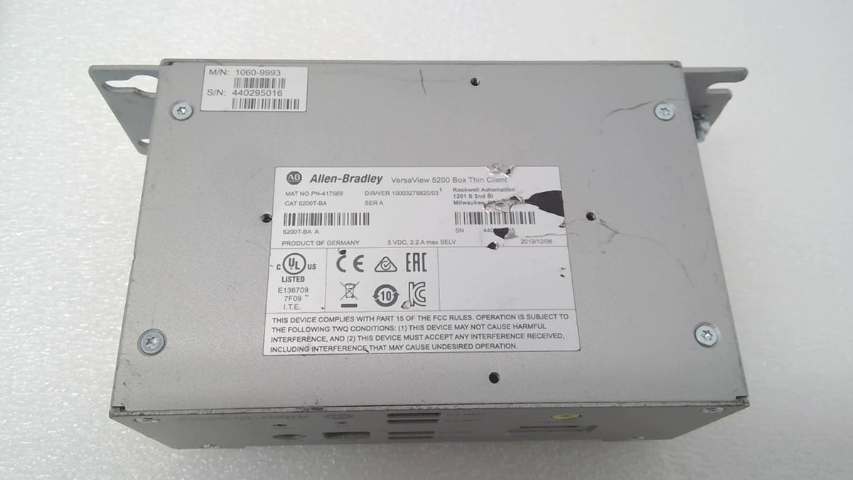 Allen-Bradley 6200T-BA VersaView 5200 Single Display Box Thin Client Ser A
