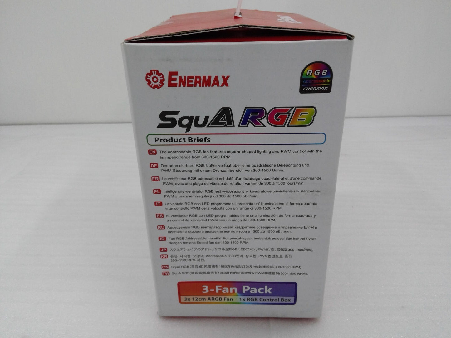 Enermax SquA RGB White 3X-Fan Pack  UCSQARGB12P-W-BP3