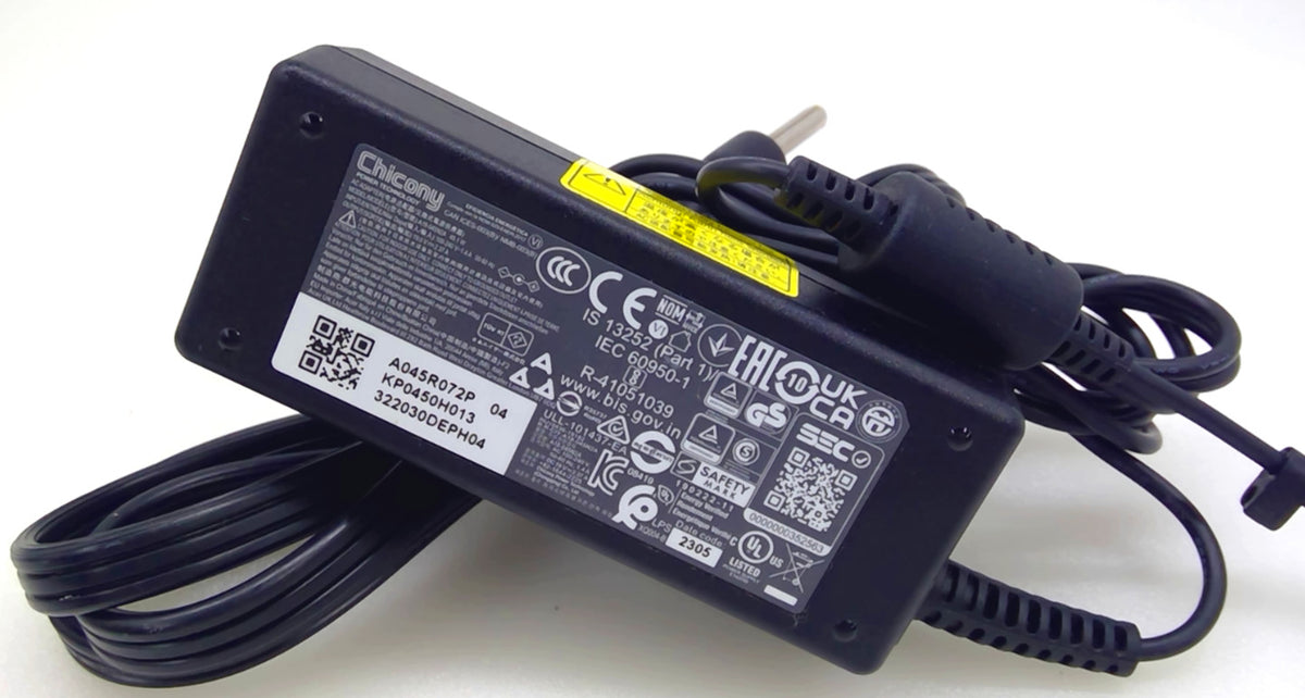 Chicony A18-045N2A 45W 19V 2.37A AC Adapter 3.0x1.0mm for Acer w/ Cord
